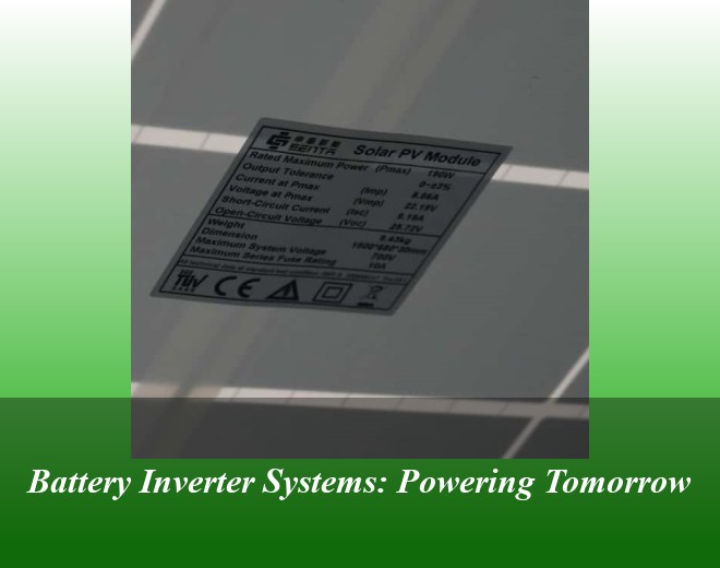 Battery Inverter Systems: Powering Tomorrow